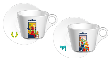 Cappuccino-Tassen-Set Roma und Venezia